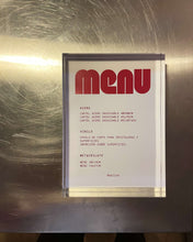 Cargar imagen en el visor de la galería, Menú metacrilato