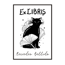 Cargar imagen en el visor de la galería, Ex-libris Gato de Mercedes Bellido