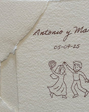 Load image into Gallery viewer, Sello de Caucho Personalizado | Para Tarjetones de Boda

