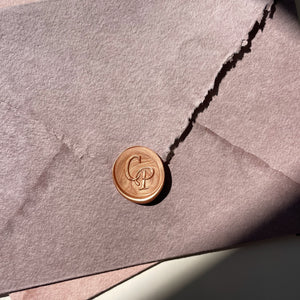 Wax seal stamp with initials