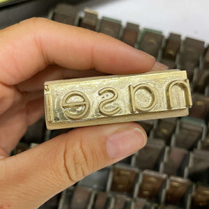 Metal stamp for soap and shampoo