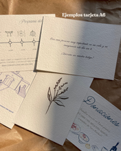 Cargar imagen en el visor de la galería, Invitaciones Artesanales Personalizadas | Impresas en Papel Hecho a Mano

