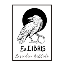 Load image into Gallery viewer, Raven Ex-libris by Mercedes Bellido
