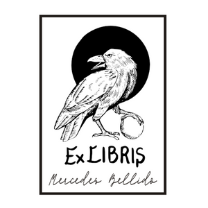 Raven Ex-libris by Mercedes Bellido