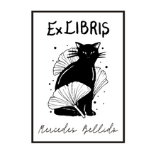Cargar imagen en el visor de la galería, Ex-libris Gato de Mercedes Bellido
