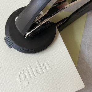 Personalized embossing stamp